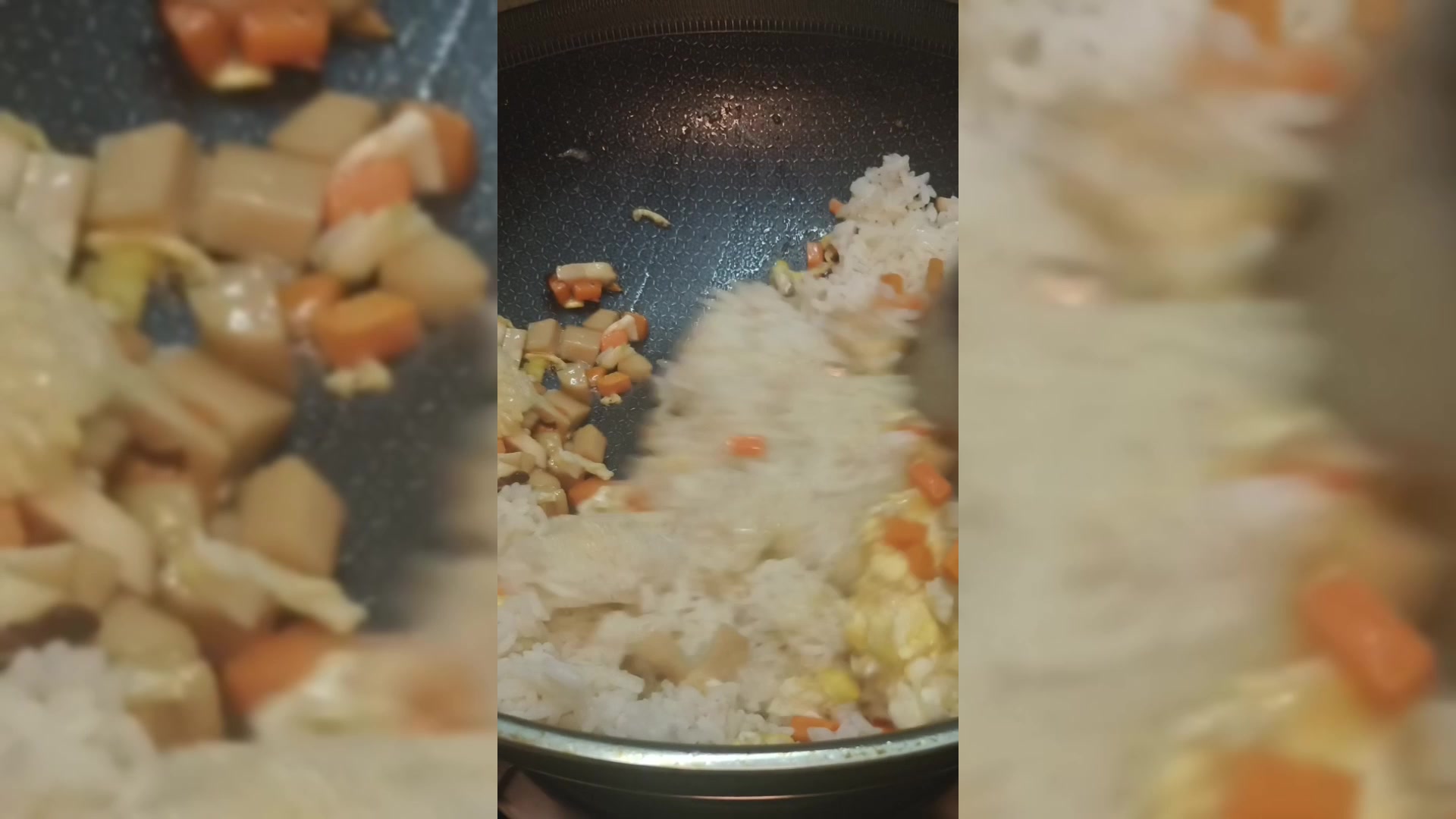 香菇蛋炒饭早餐夜宵简单制作