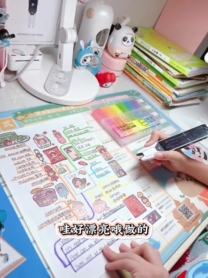 这张纯手工英语思维导图做的确实走心了!