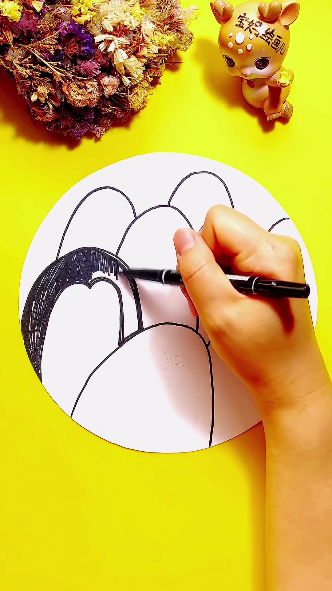 马克笔上色:一群呆萌的小企鹅