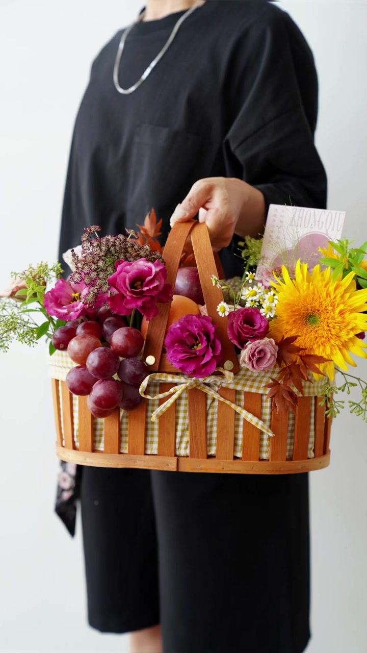 超详细的水果盒子牛皮纸折法,记得看完点个赞 花束包装