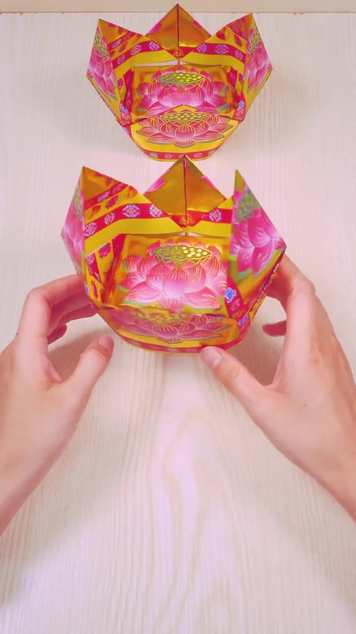 莲花大宝 元宝折法 折纸教程