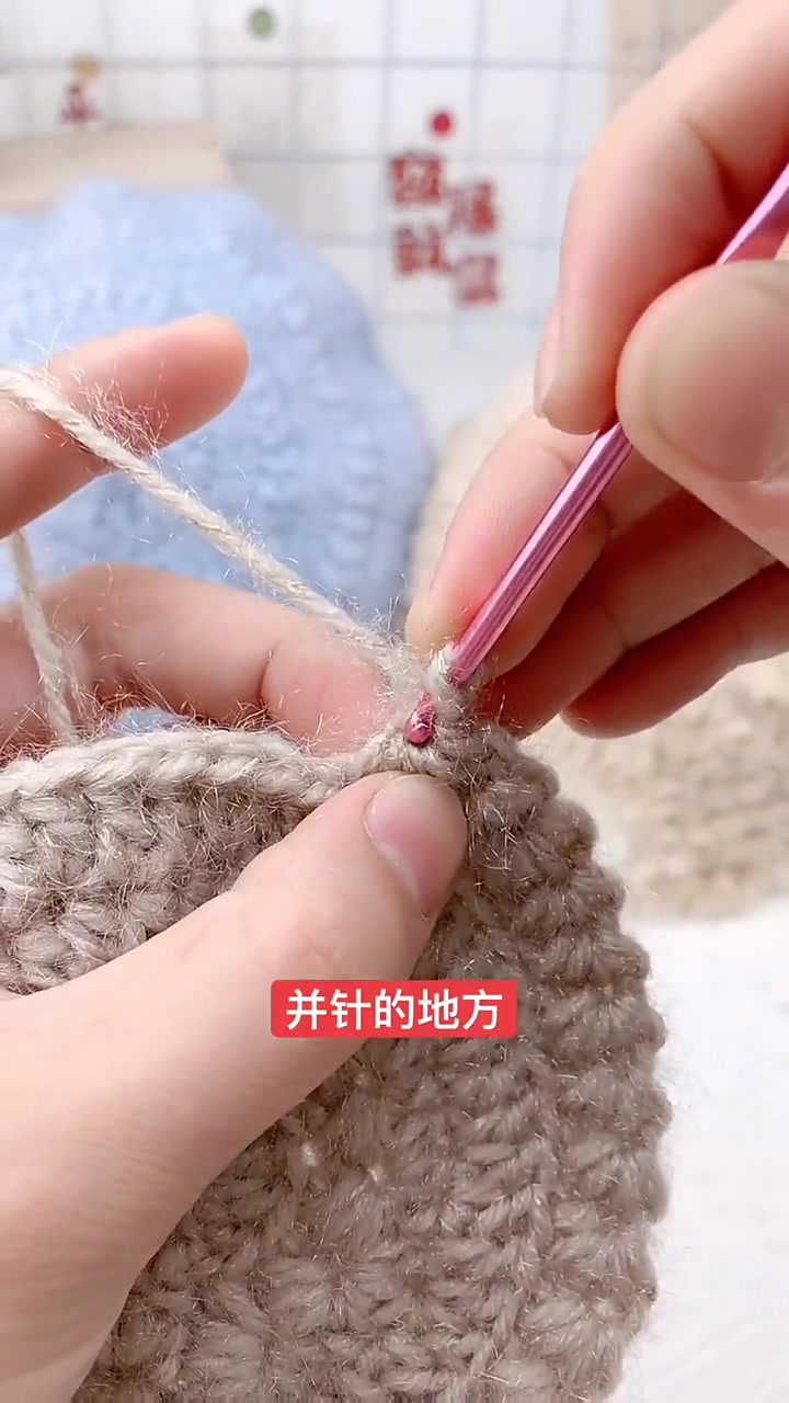 棒针编织毛线 松鼠绒帽子编织教程
