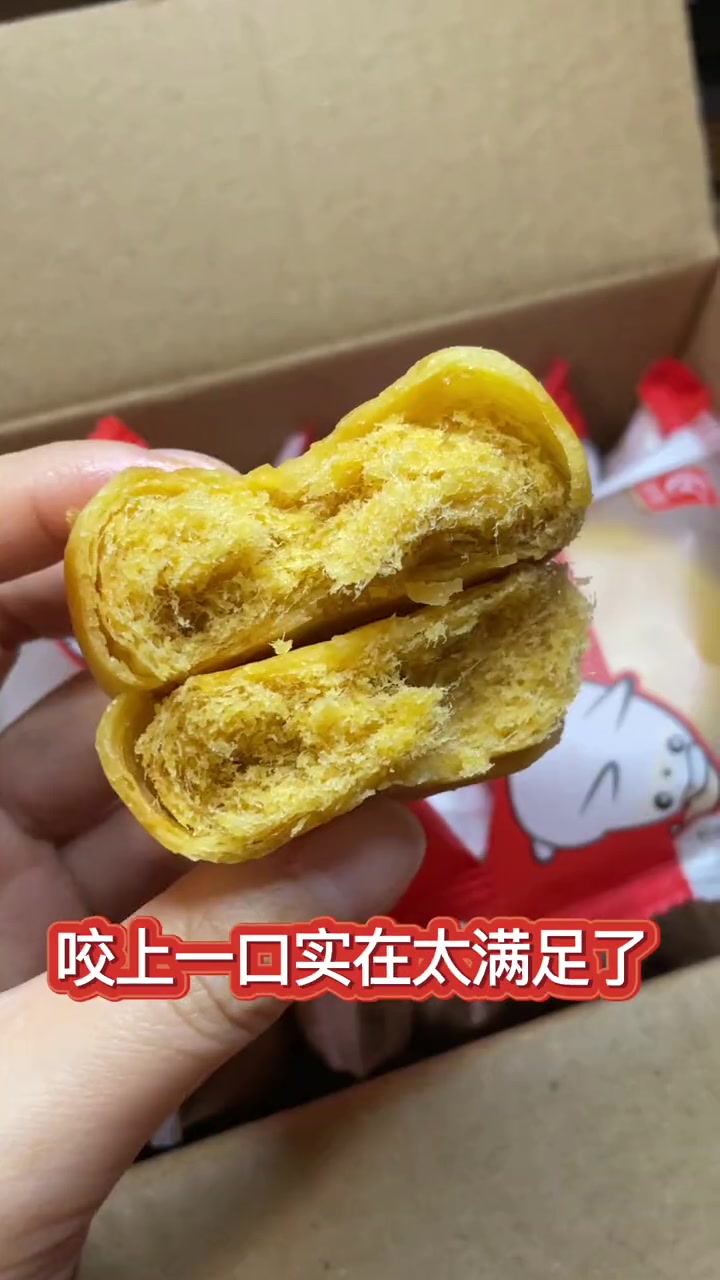大人小孩都爱吃 妈呀太香了 友臣肉松饼一箱