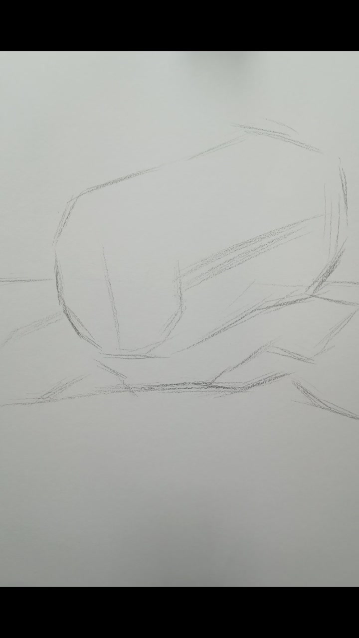 素描大白菜过程图