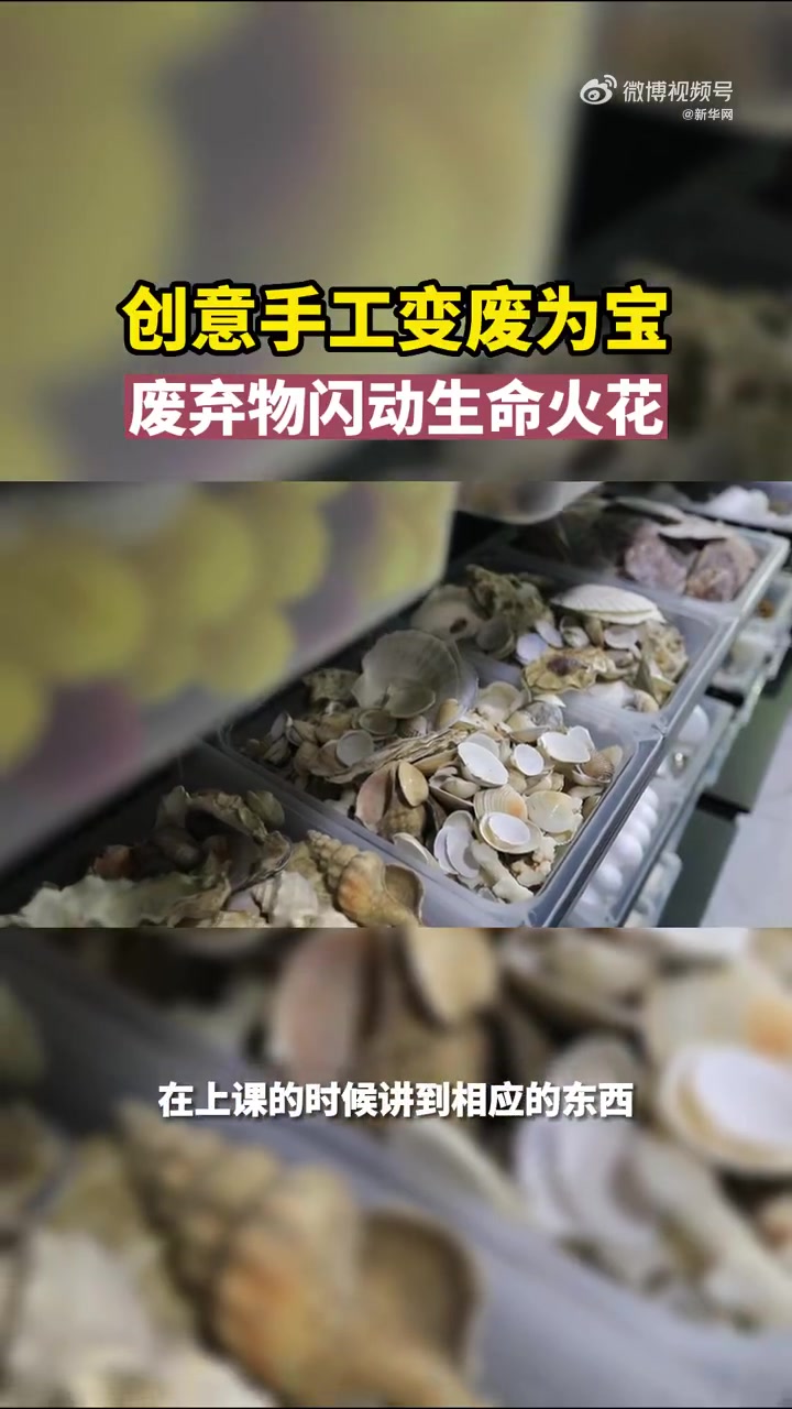 废弃材料变废为宝的创意手工「创意手工变废为宝,废弃物闪动生命火花」用花生、核桃等果壳,搭配