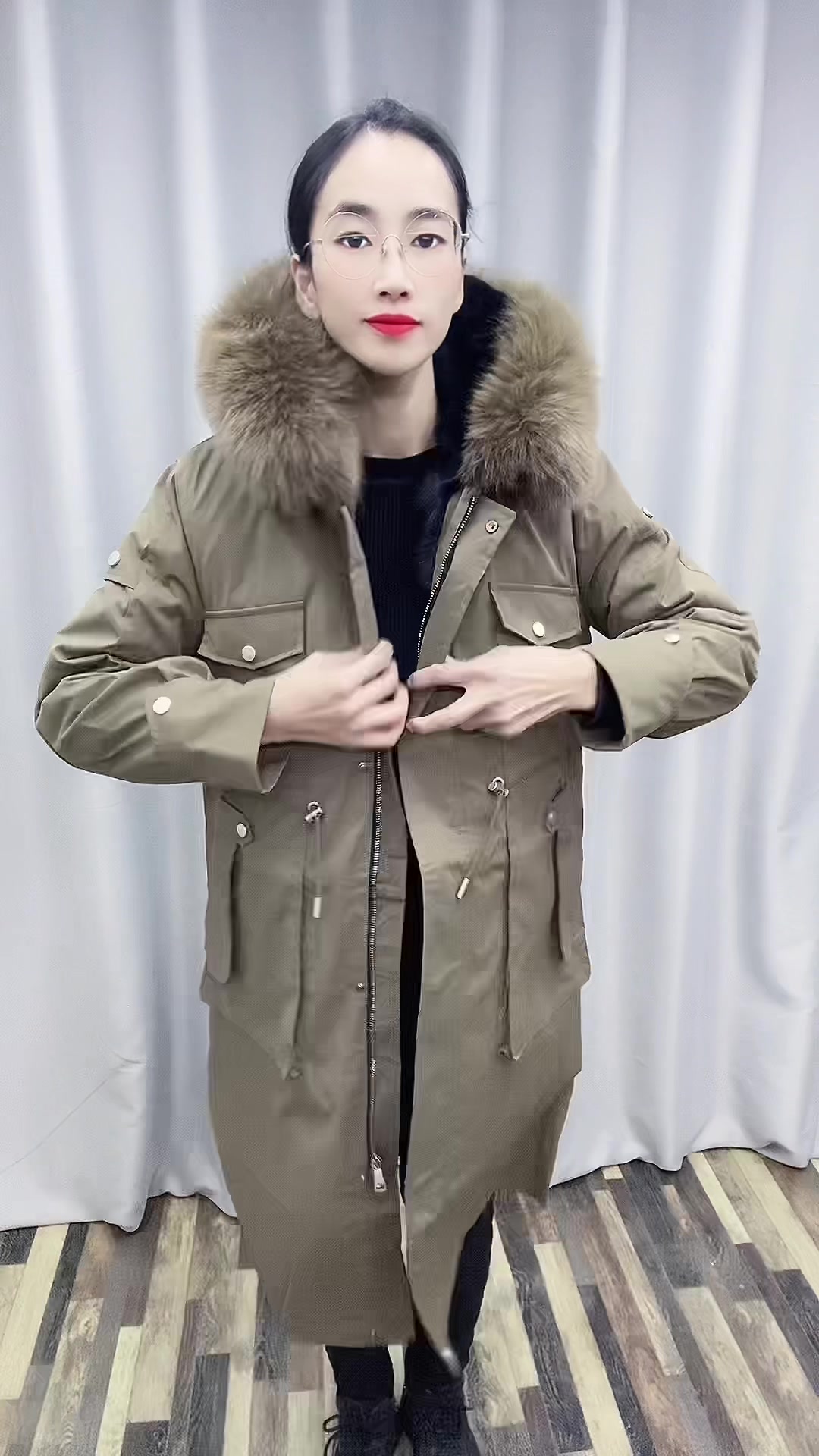 派克服狐狸毛内胆