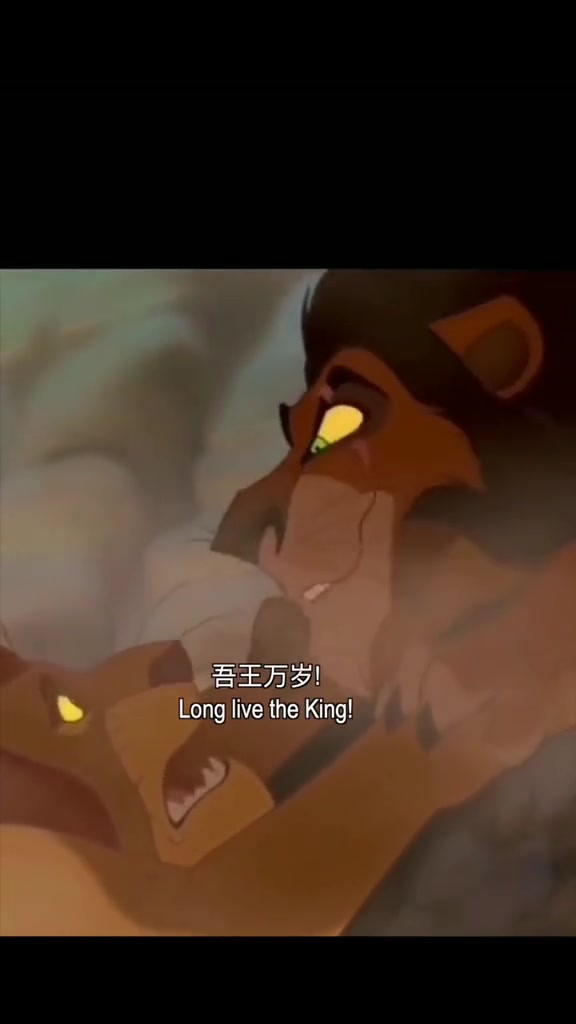 当两只猫看完电影狮子王后……英语