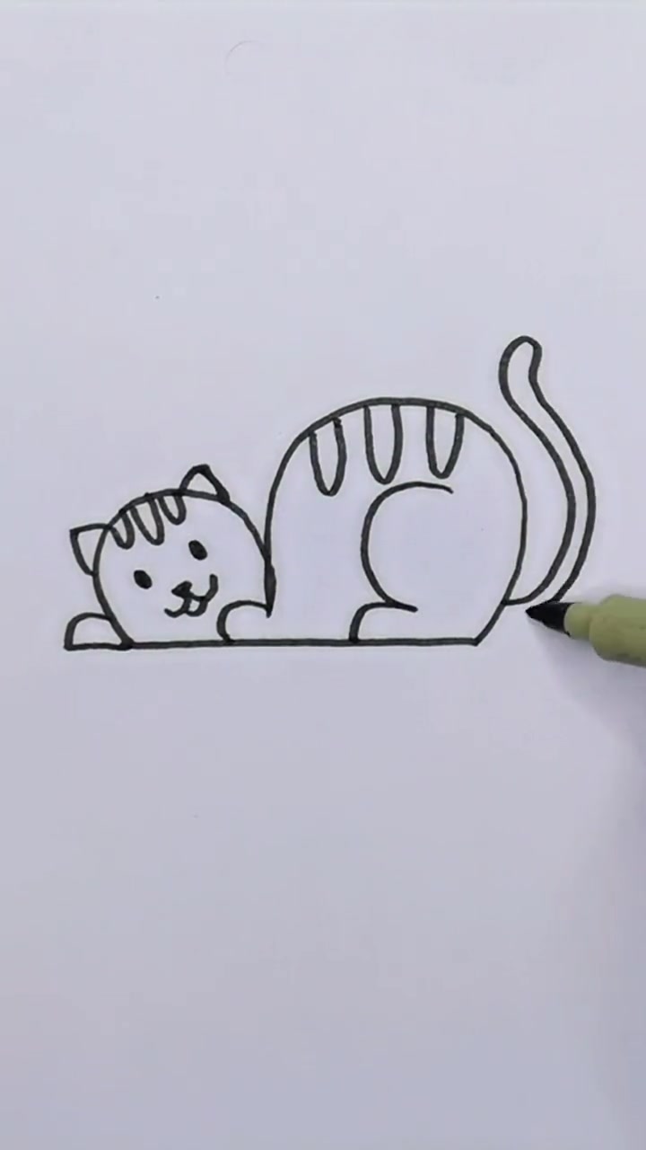 第22集|用数字1和3画小猫,小宝贝一学就会!简笔画 一起学画画 儿童简笔画 简笔画教程 