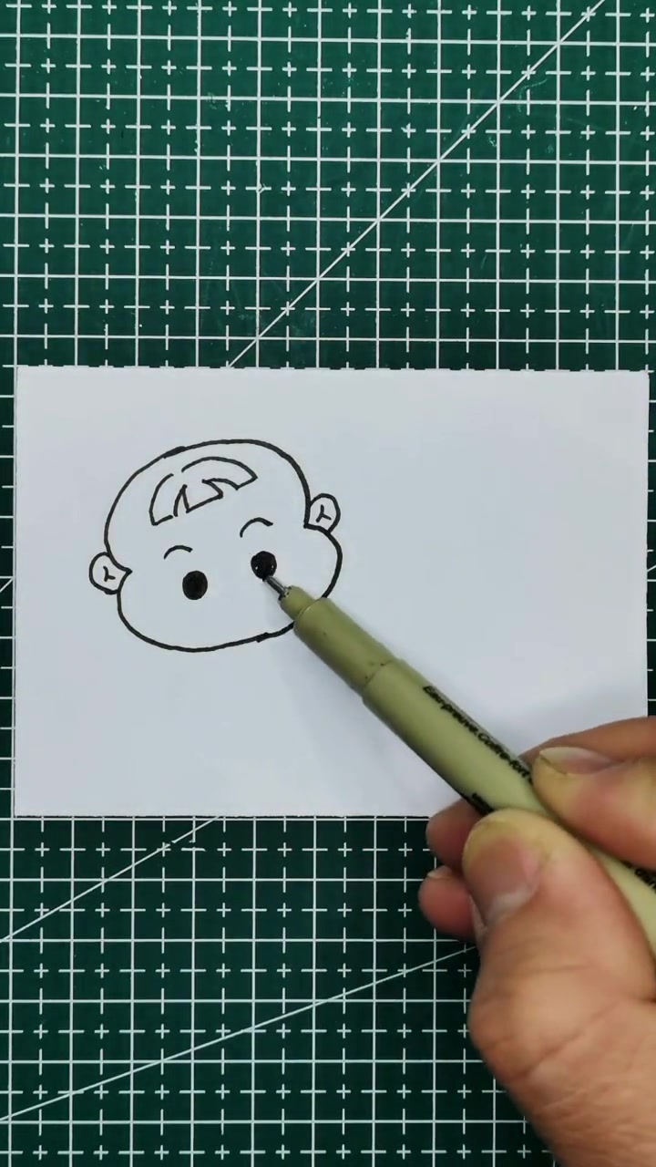 第15集|画一个虎年新年娃娃简笔画,中国娃娃就是可爱,提着虎头灯笼,新年氛围感这不就来了嘛