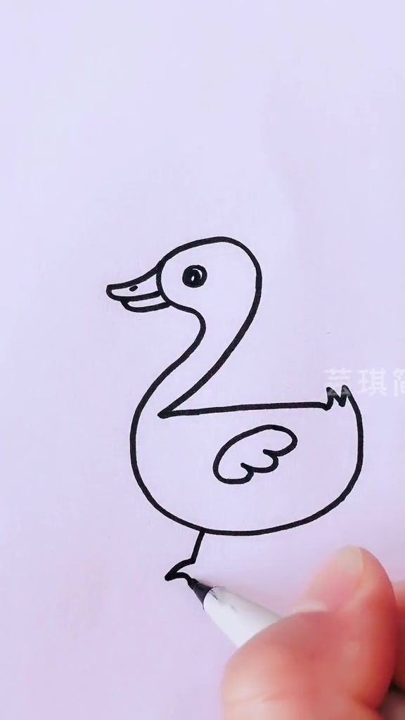 一起来画小鸭子 简笔画 一起学画画 画画