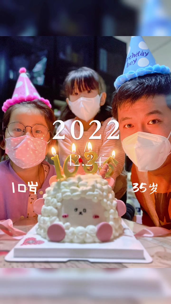 闺女的生日是12.24,我是12.25,每年都一起过,从15年开始,每年拍张合影,不过今年