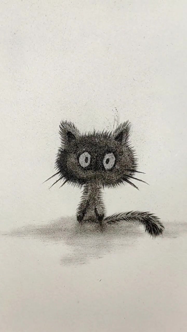 第3集|在家画个简单易学小黑猫,香不香?手绘 画画 素描教程 创作灵感 萌宠出道计划 +小