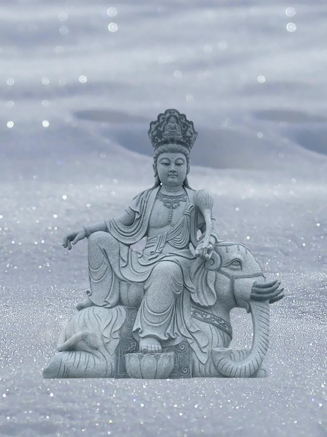 石雕菩萨立像 石雕佛像图片 石雕文殊菩萨佛像图片 寺庙华严三圣