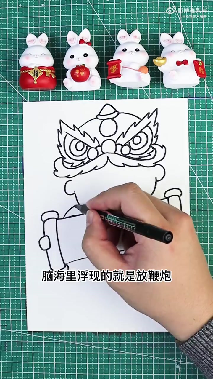 今天分享一幅元旦卡通画~ 2022结束倒计时,让我们一起画进2023!希望美术教育 儿童画