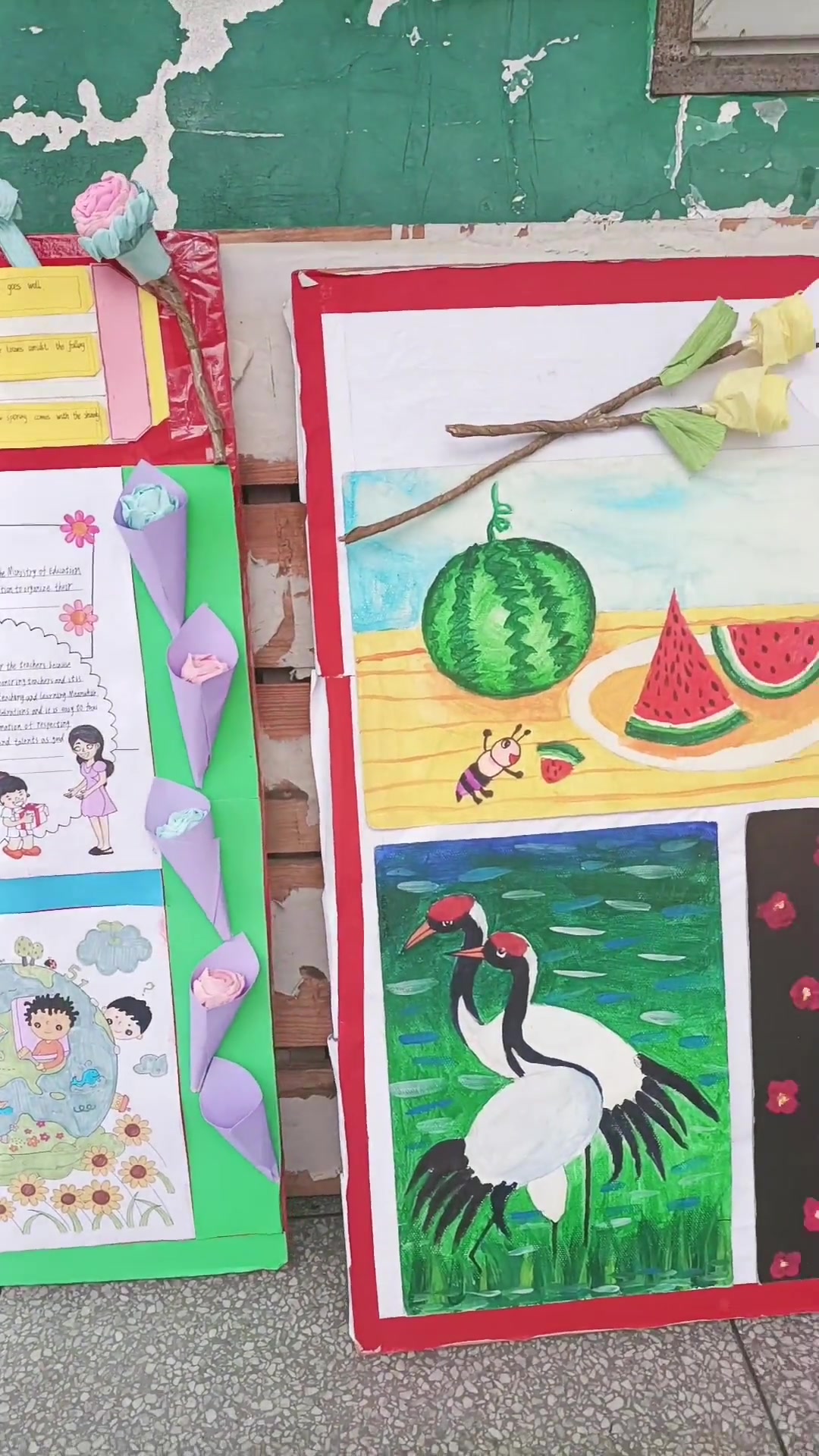 三河中学体艺节美术书法作品展,大家看看哪个班校办得最好?学校里的那些事