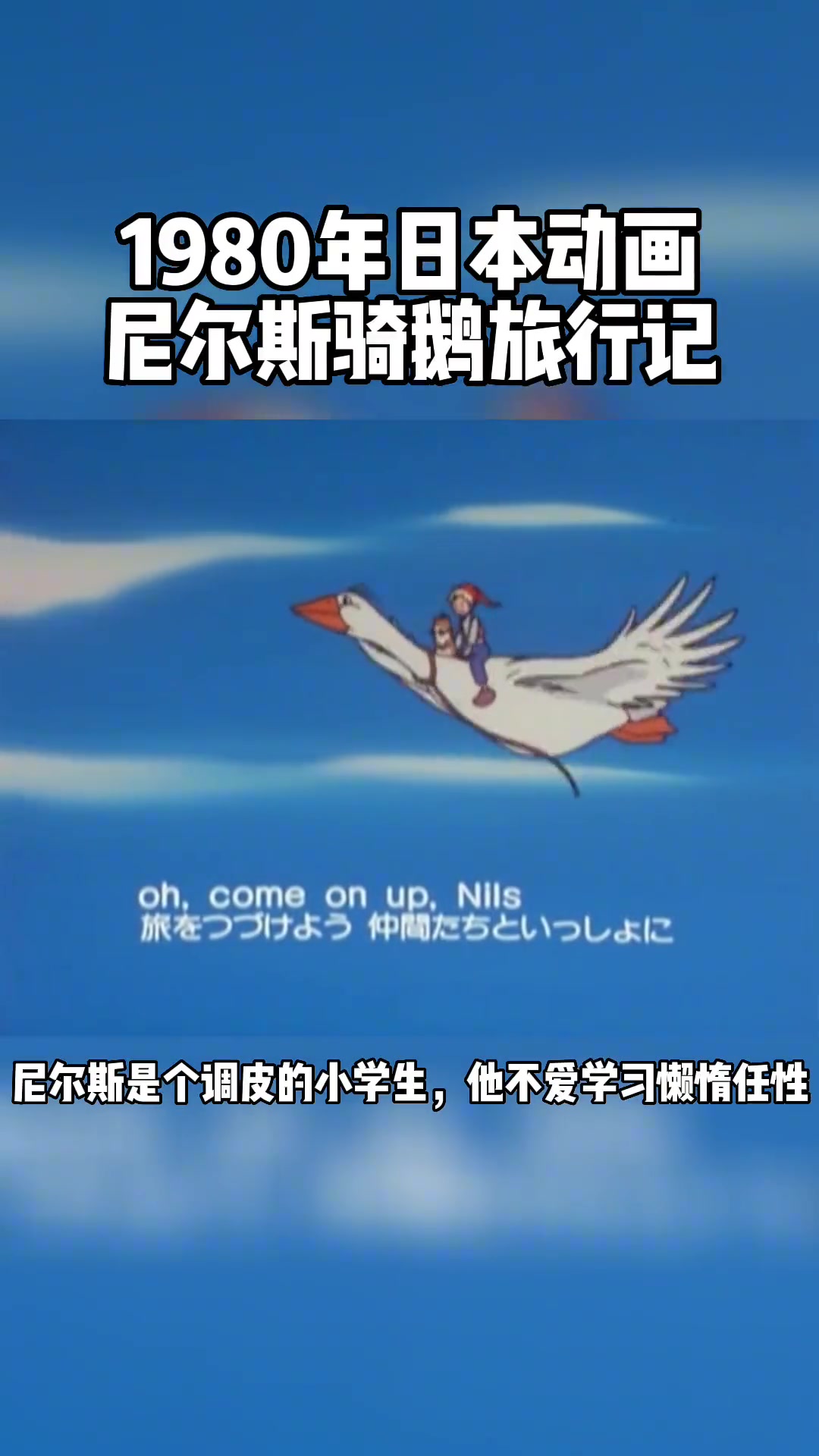 第139集|又是一部如雷贯耳的 童年经典动画片 尼尔斯骑鹅旅行记 怀旧动画 童年回忆