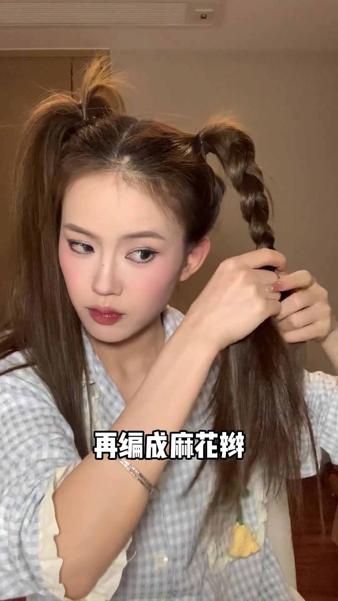 有手就会的网感蝴蝶结公主头 高颅顶这不就有了嘛!