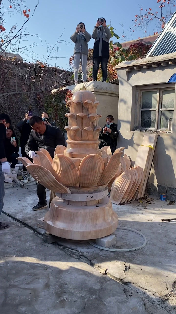 荷花流水景观,庭院景观