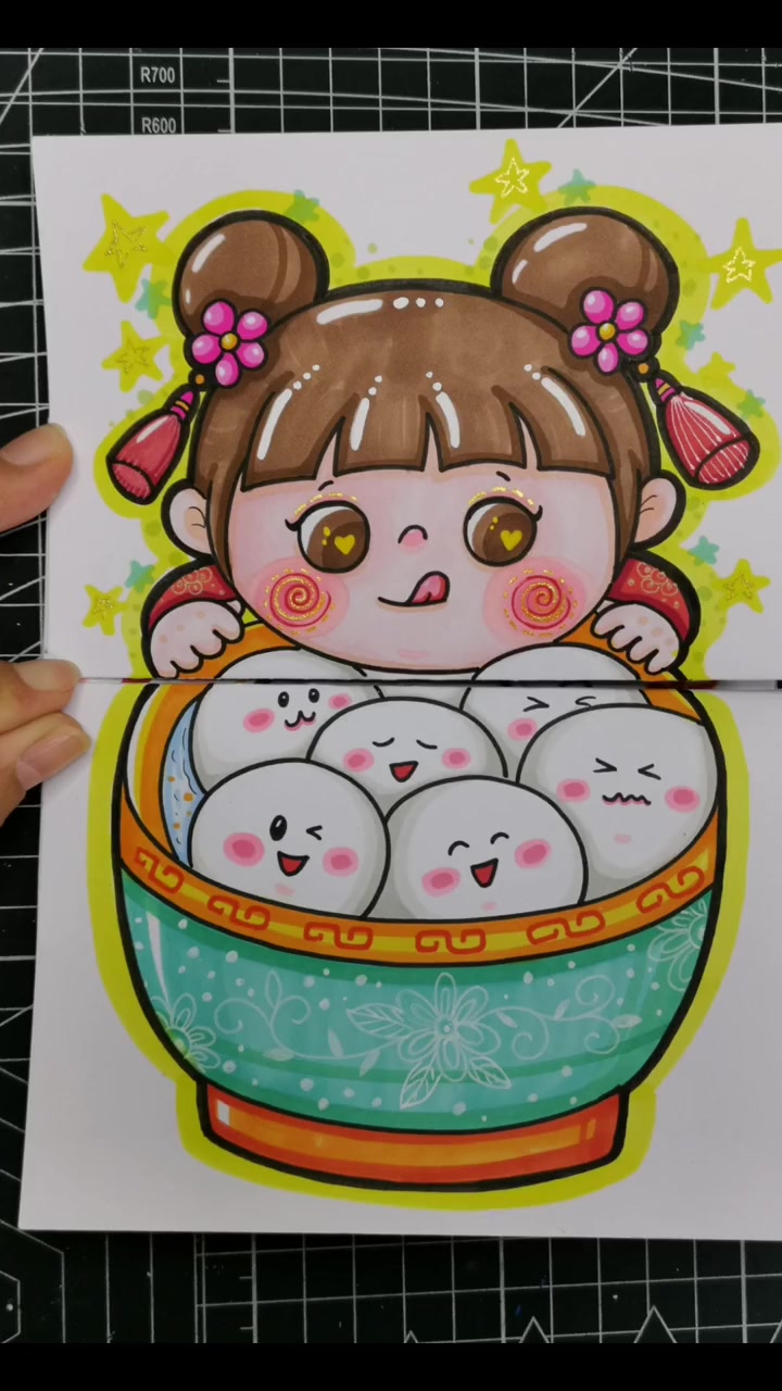 元宵节快到了～你们都喜欢吃什么馅的汤圆呢?元宵节元宵节主题画创意美术少儿美术