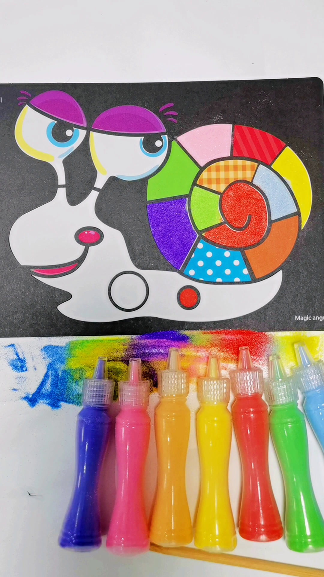 儿童创意沙画,适合宝宝认识颜色和色彩画启蒙