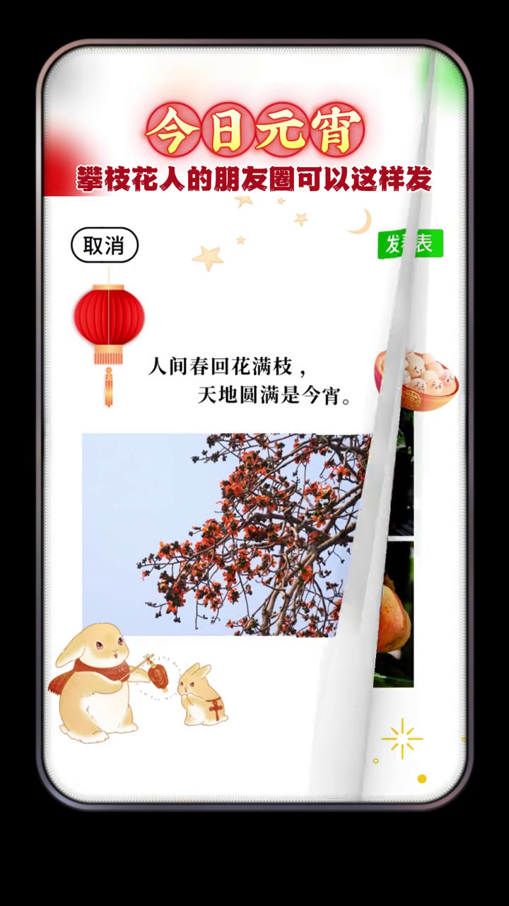 今日元宵,攀枝花人的朋友圈可以这样发