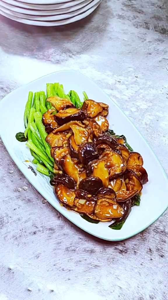 香菇菜心 这样做清爽解腻 即好看又好吃。家常菜 美食 每日美食分享