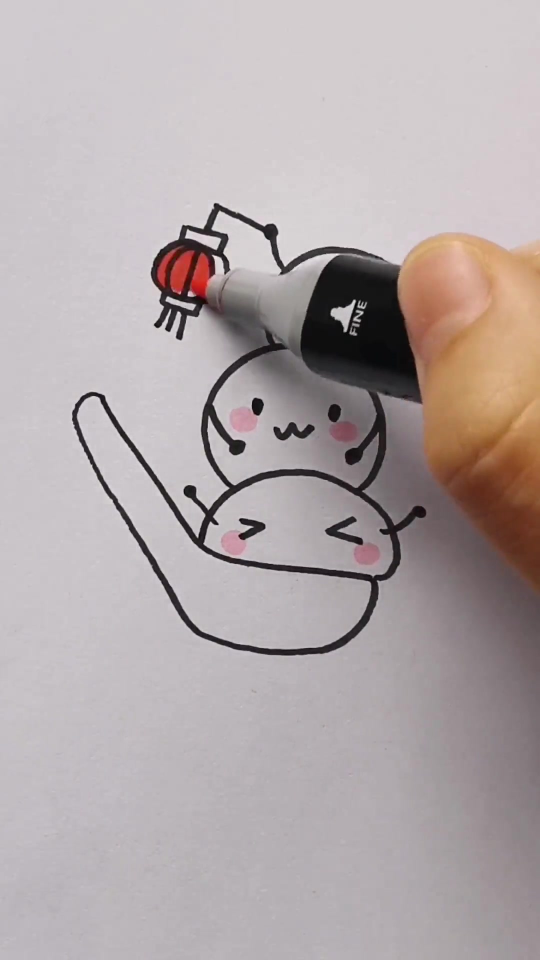 一看就会的汤圆简笔画 元宵节快乐 简笔画 可爱 汤圆