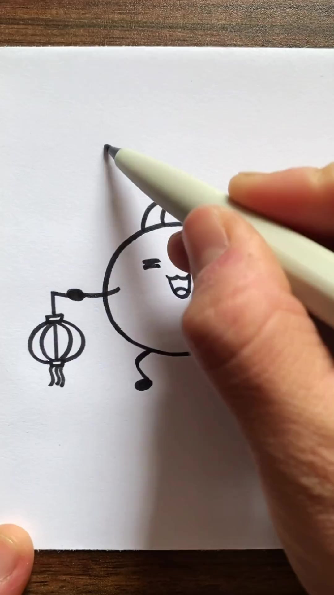 汤圆这样画简单可爱。简笔画 元宵节快乐