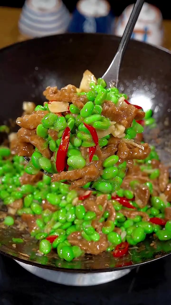 这样做的毛豆炒滑肉 肉质更鲜嫩 口感更爽滑