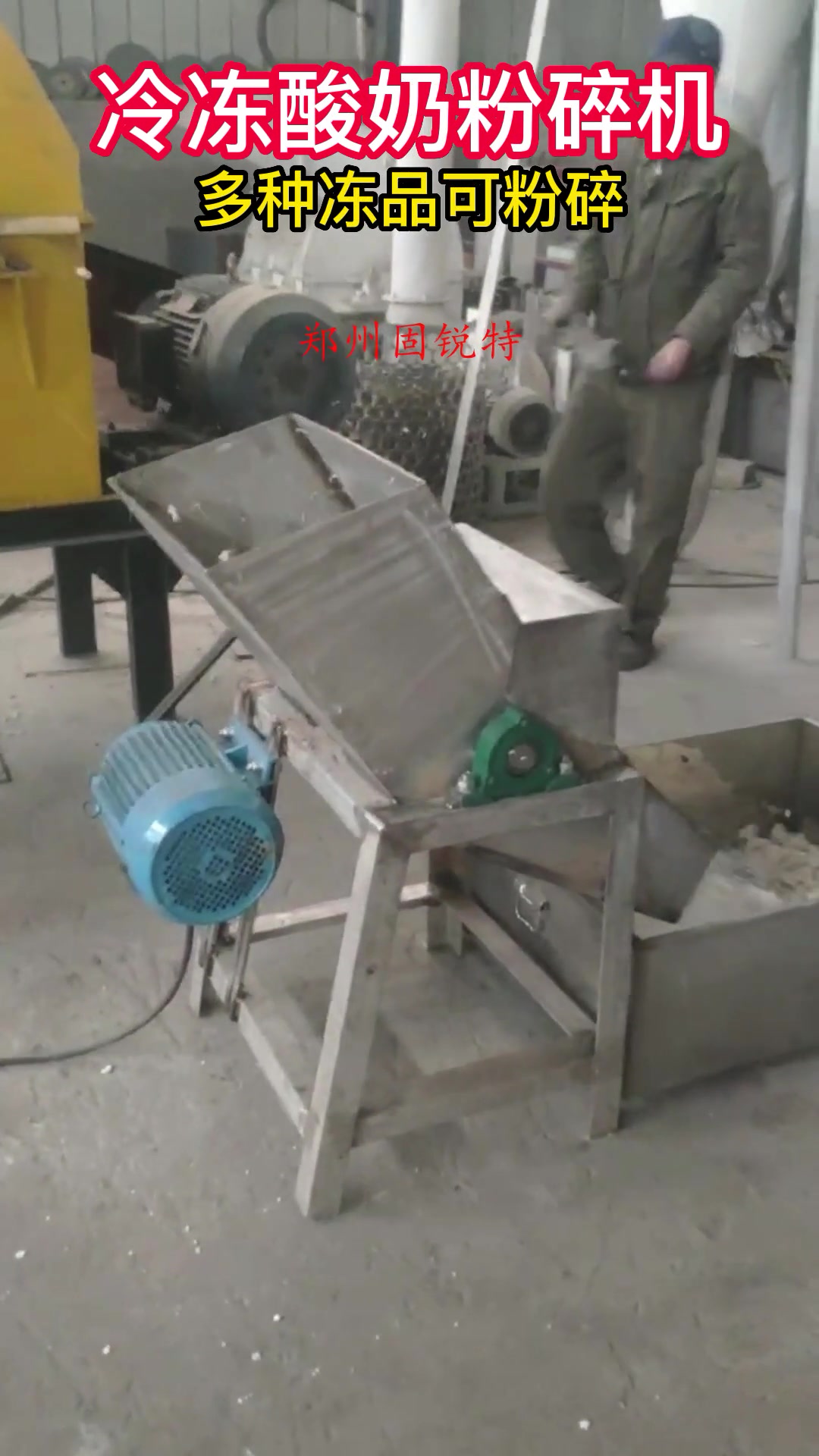 不锈钢材质冷冻酸奶粉碎机 冷冻动物内脏粉碎机 冷冻鸡架打碎机