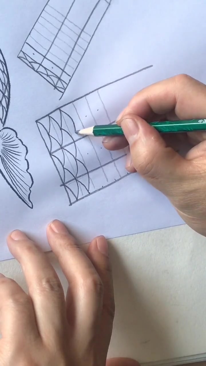 教新手画鱼鳞方法,下节课讲立体的鱼鳞画法