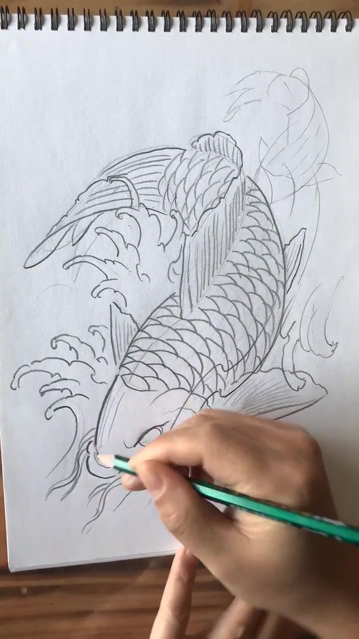 教您画水浪花鲤鱼,欢迎朋友们交流,感谢官方支持!