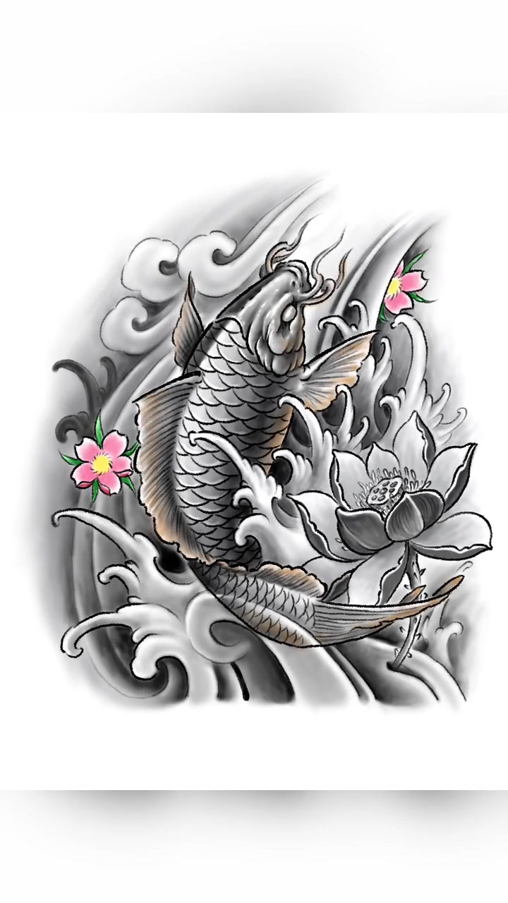 修改学员画的莲花鲤鱼,欢迎朋友们进主页群交流