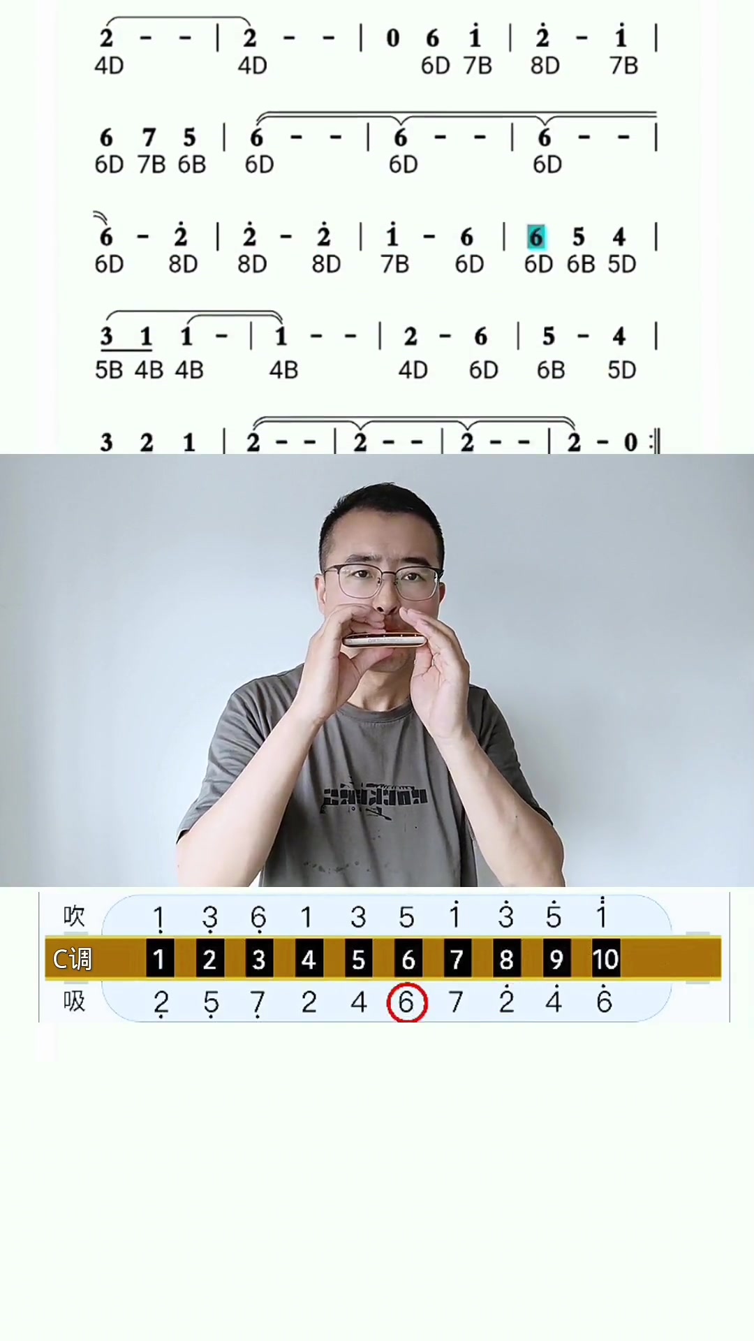 第7集|斯卡布罗集市 PaddyC 12把位 口琴 动态谱 天籁之音 我要上热门