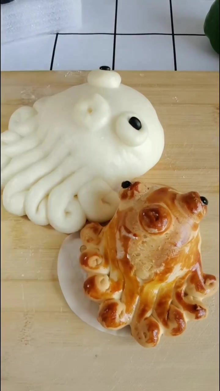 第7集‖看到最后笑晕系列,这样的馒头你敢吃吗?当我第一次做花式大馒头,章鱼的样子差点把我吓