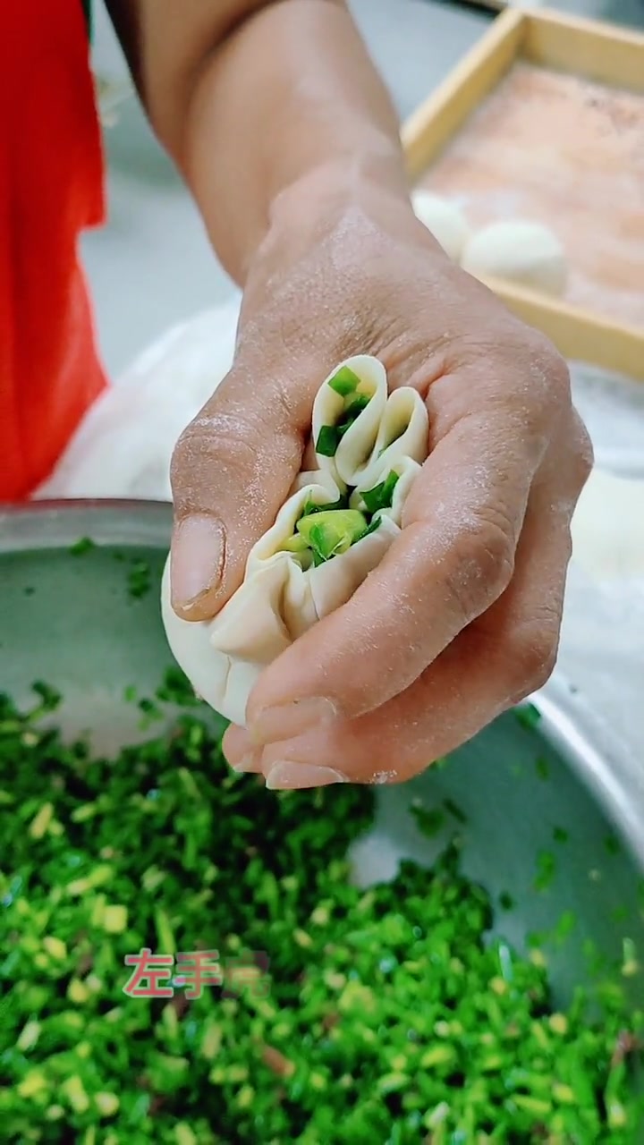 老徐馅饼(保姆式教学):水煎包所有配方 和面配方:500克面粉,5克酵母,5克泡打粉,10
