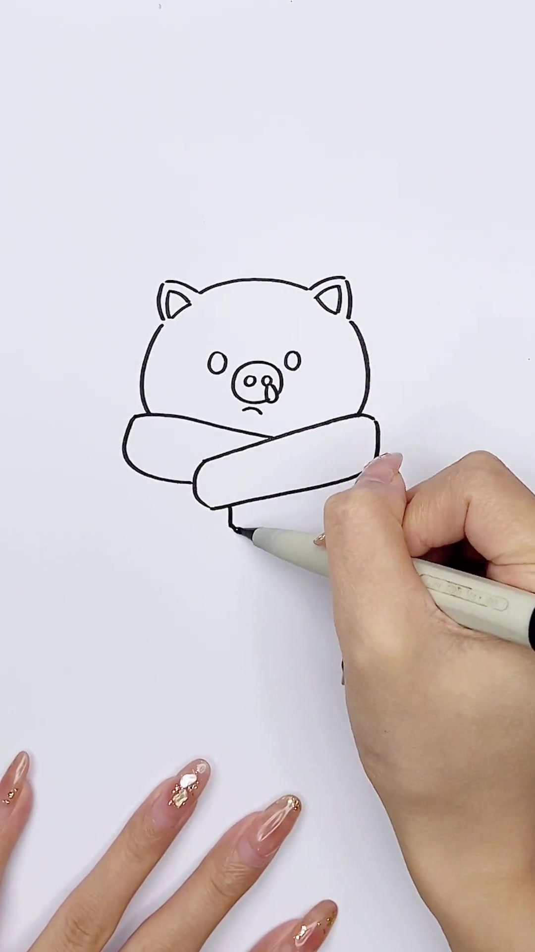 小猪怎么画简单又可爱