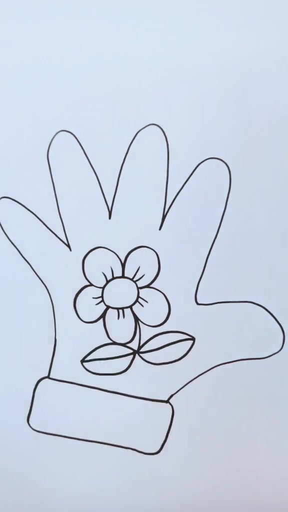 幼儿园简笔画~手套,简笔画 手绘 创意美术 画画 儿童画 想画就画 幼儿园 灵魂画手