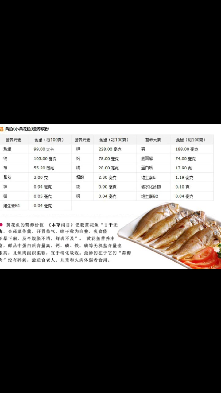 黄鱼的营养功效与禁忌症