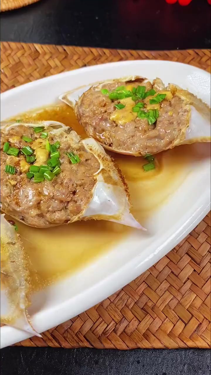 孩子爱吃的肉末蒸蟹斗,好看好吃又有营养!美食教程 美食 家常菜 海鲜美食 海鲜 在家做美食