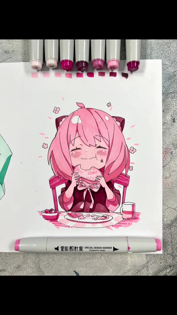 适合零基础入门的马克笔插画人物的练习方法 马克笔手绘 一起学画画 动漫人物绘画