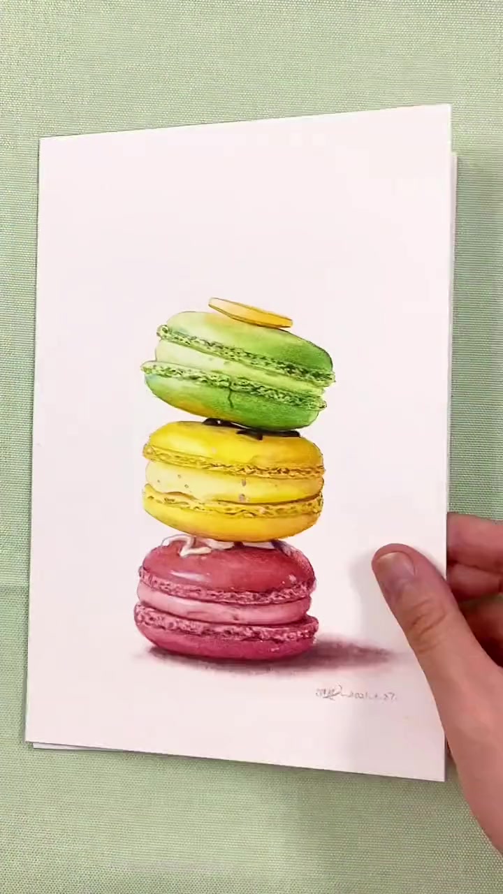 可以深夜放毒吗,今天是你生日吗 水彩画 生日蛋糕 甜点