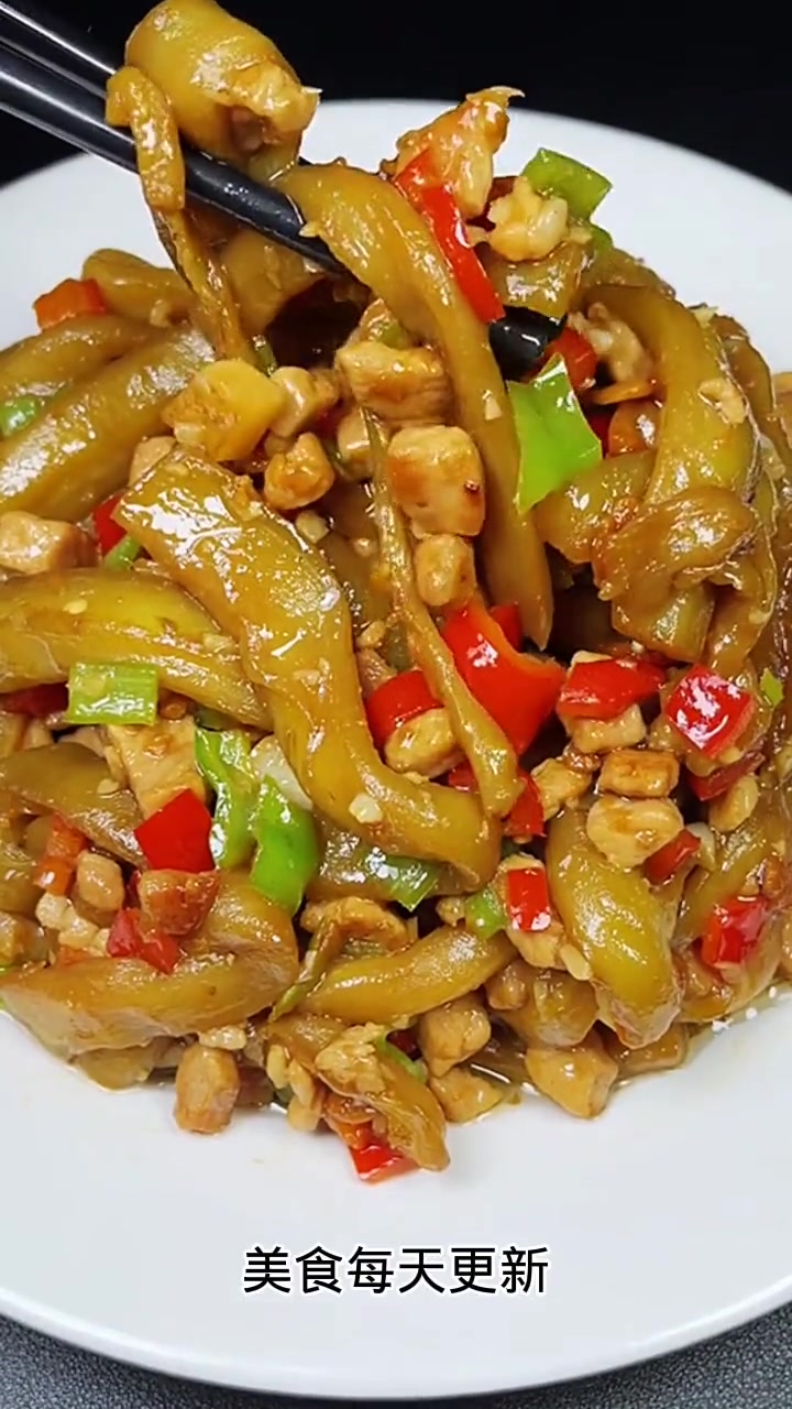 美食 肉沫烧茄子