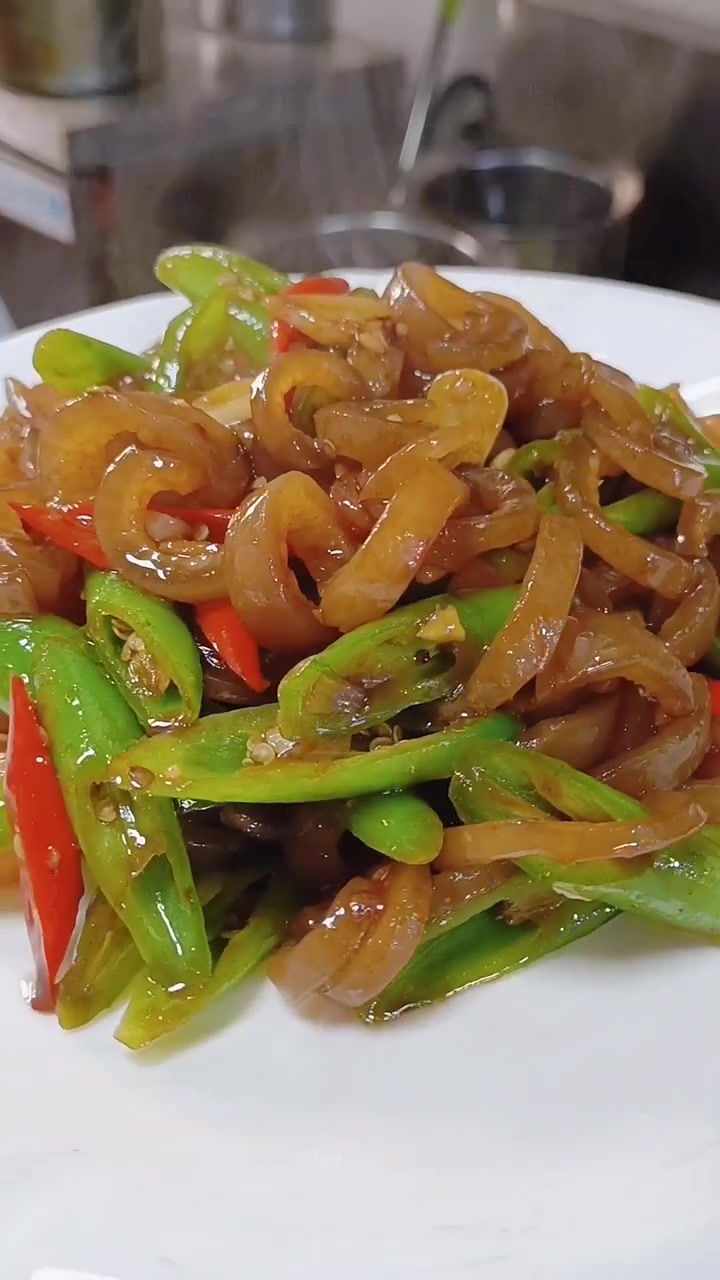 尖椒炒肉皮教程