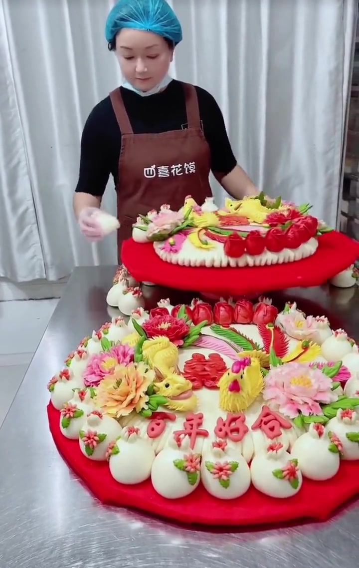 #花馍馍教学#结婚喜馍头#花式馒头