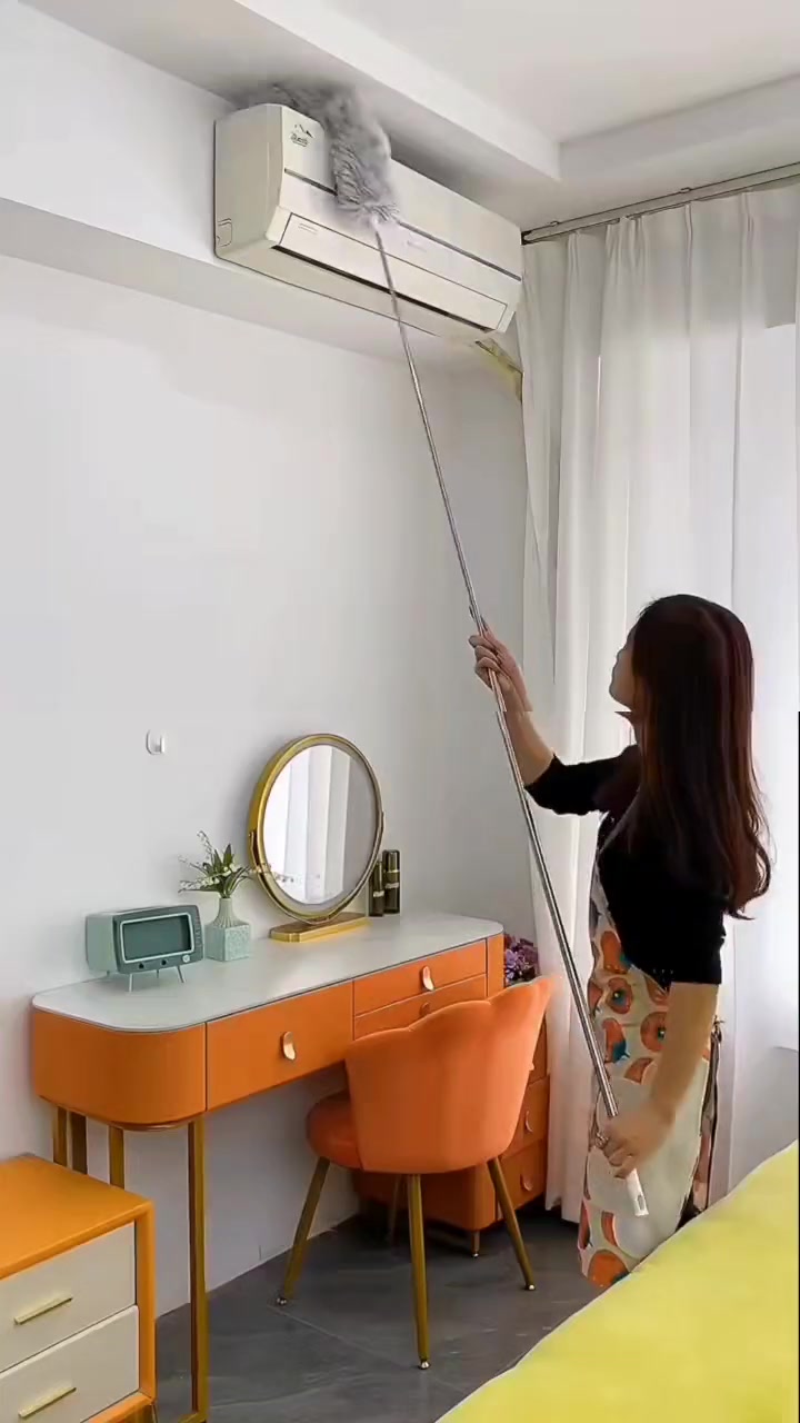 和 一起 合拍 除尘掸 鸡毛掸子 打扫卫生 家务好帮手