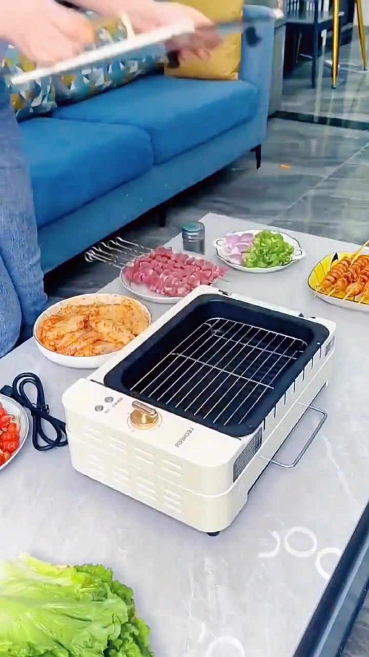 818发现好物节 在家烤肉 厨房好物 电烤炉 一次可烤多种食材,360度自动旋转,还可以烤