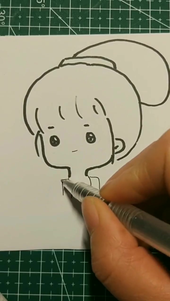 第1集|创作灵感 头像简笔画,简单线条画一个可爱小女孩,古风简笔小女生,古风女孩头像画法教