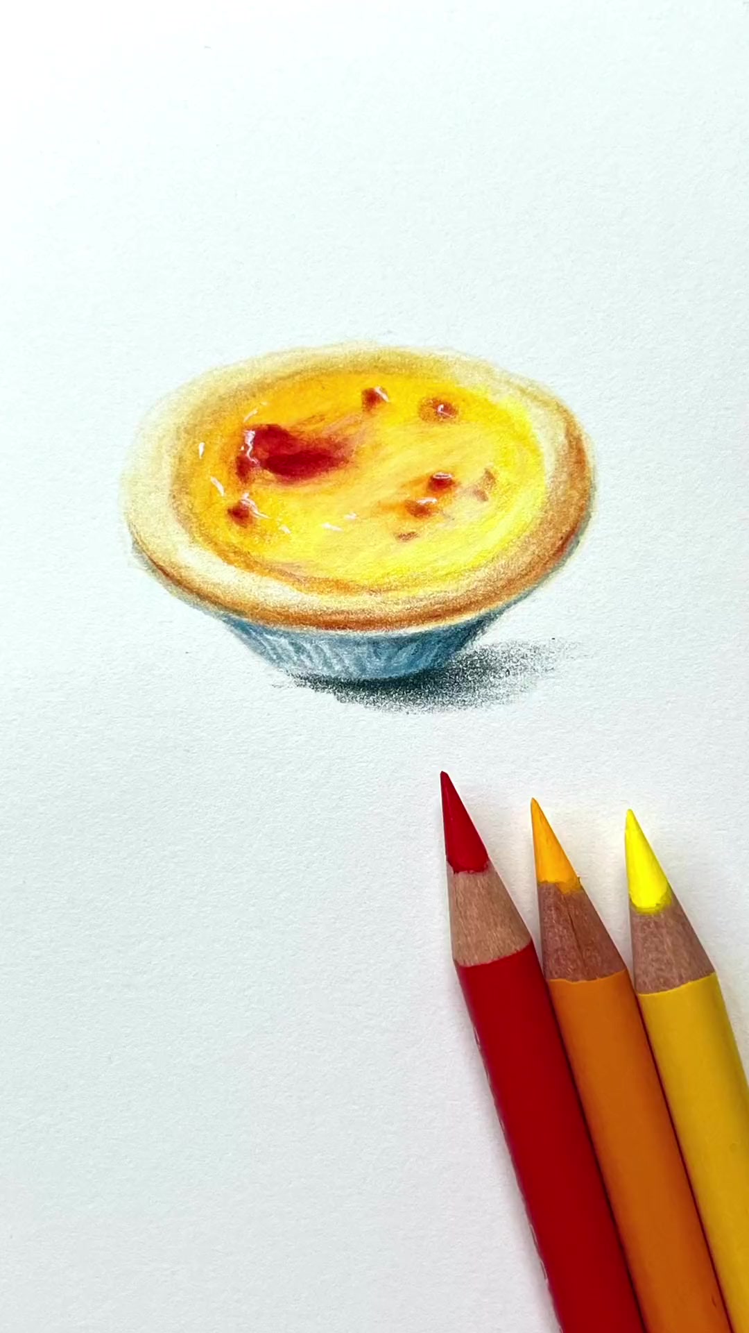 这样的蛋挞,你能吃几个 画画 彩铅 原创 一起学画画 +小助手