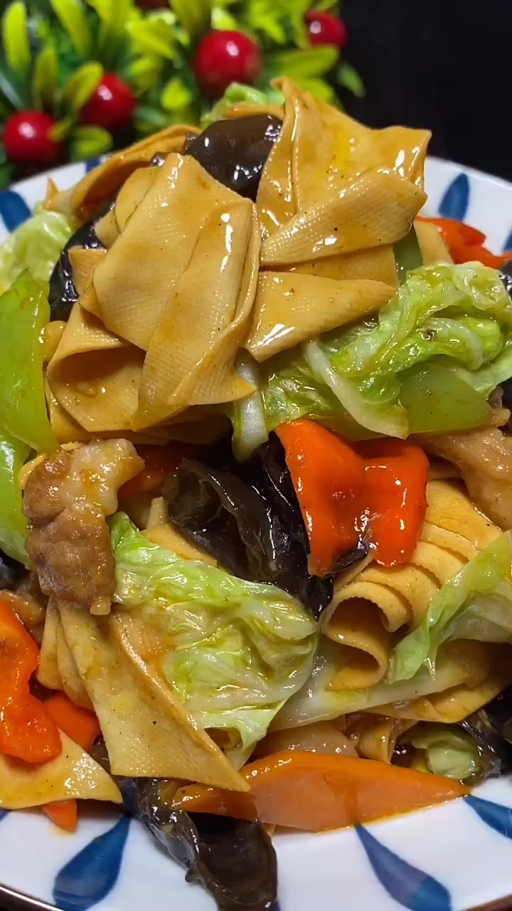 干豆腐木耳炒白菜